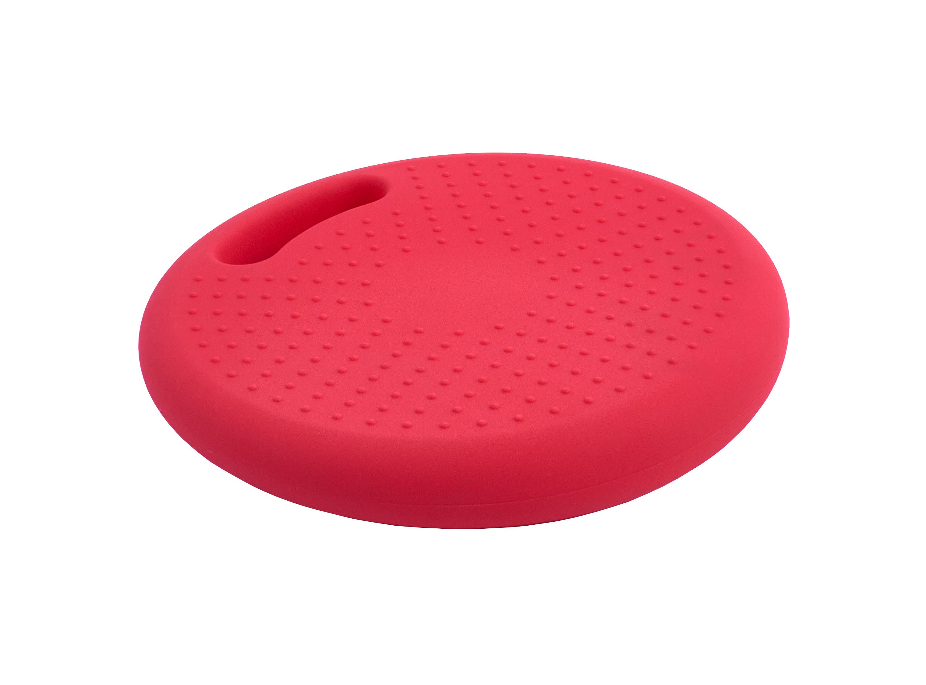 Массажно-балансировочная подушка с ручкой красная