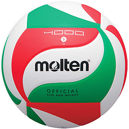 Мяч вол. MOLTEN V5M4000X р. 5, 18 панелей, синт.к. ПУ, клеен, бело-красно-зеленый