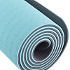 Коврик для йоги FM-201 TPE, 173x61x0,6 см, мятный/серый